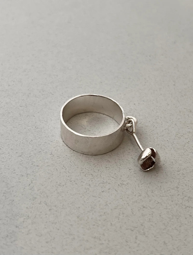Shy Bloom Ring handmade sterling silver ring