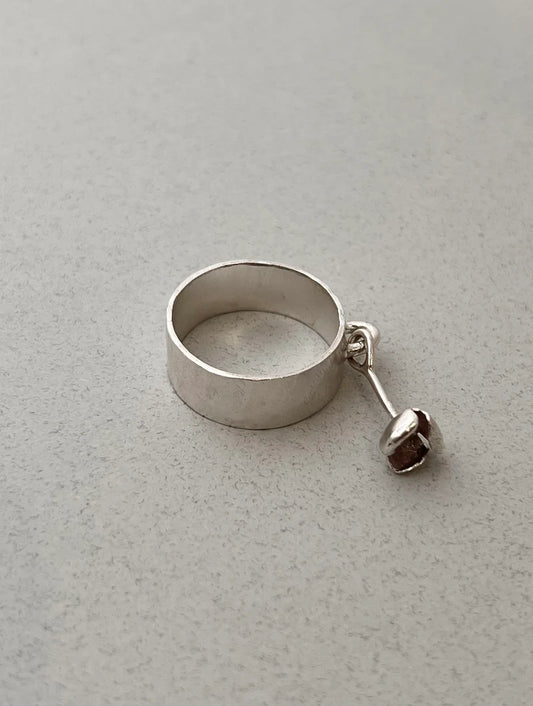 Shy Bloom Ring handmade sterling silver ring